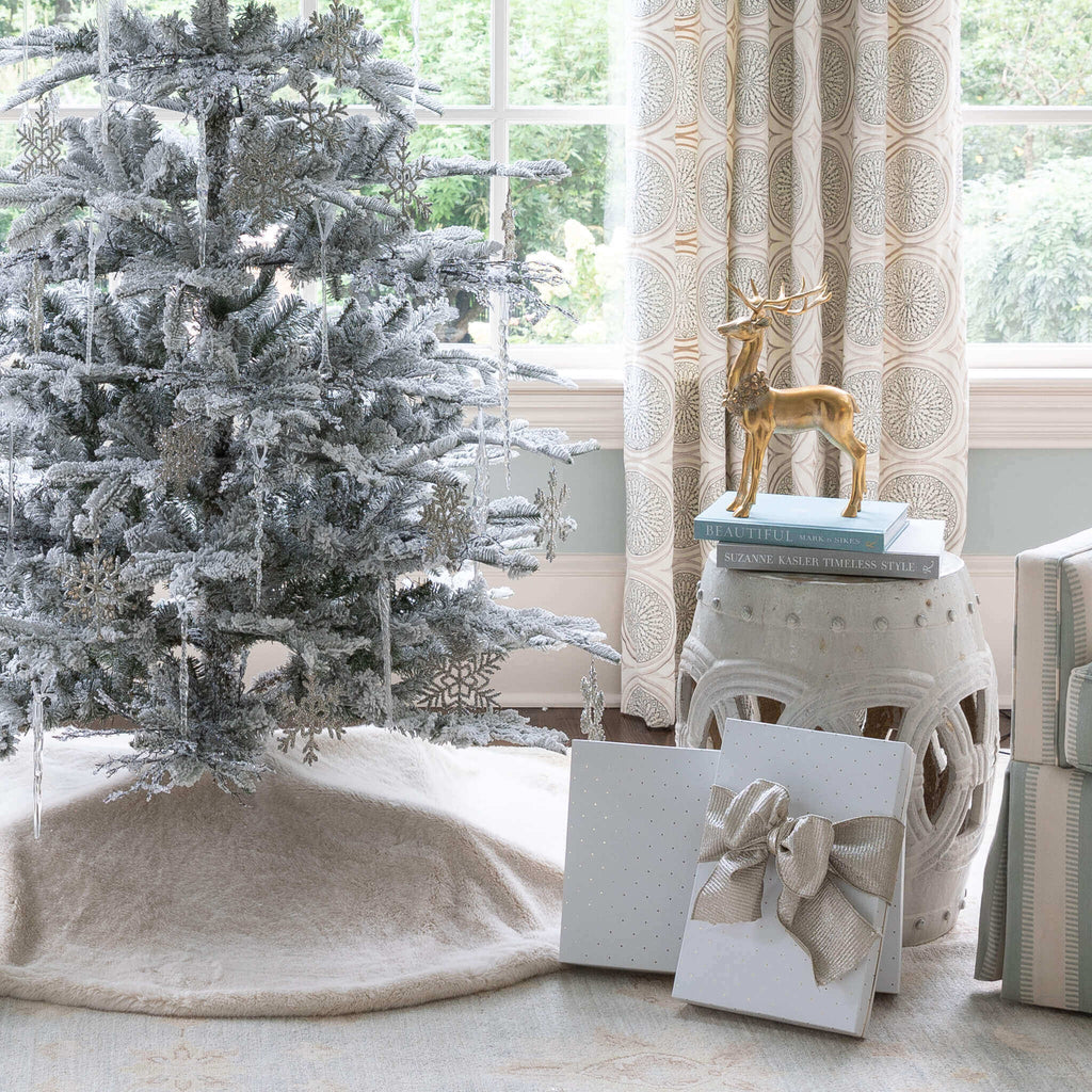 Kit 12 Enfeites De Floco De Neve Com Miçangas