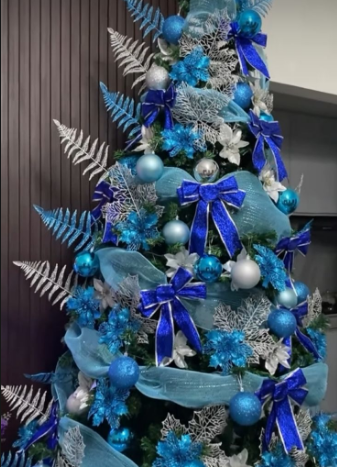 Decoração Azul Brilho do Ártico