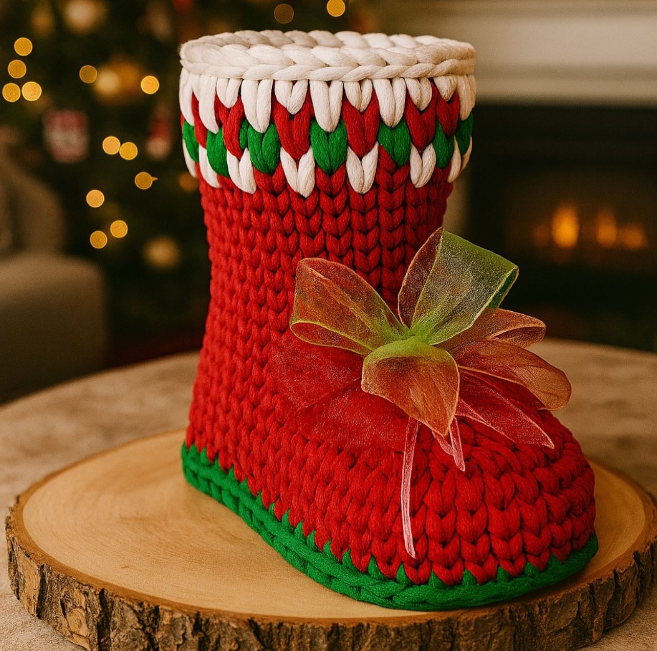 Bota de Decoração Natalina 20cm