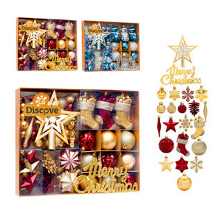 Kit 70 Bolas decoração de natal árvore pendente bolinhas enfeites natalinos casa pisca pisca led