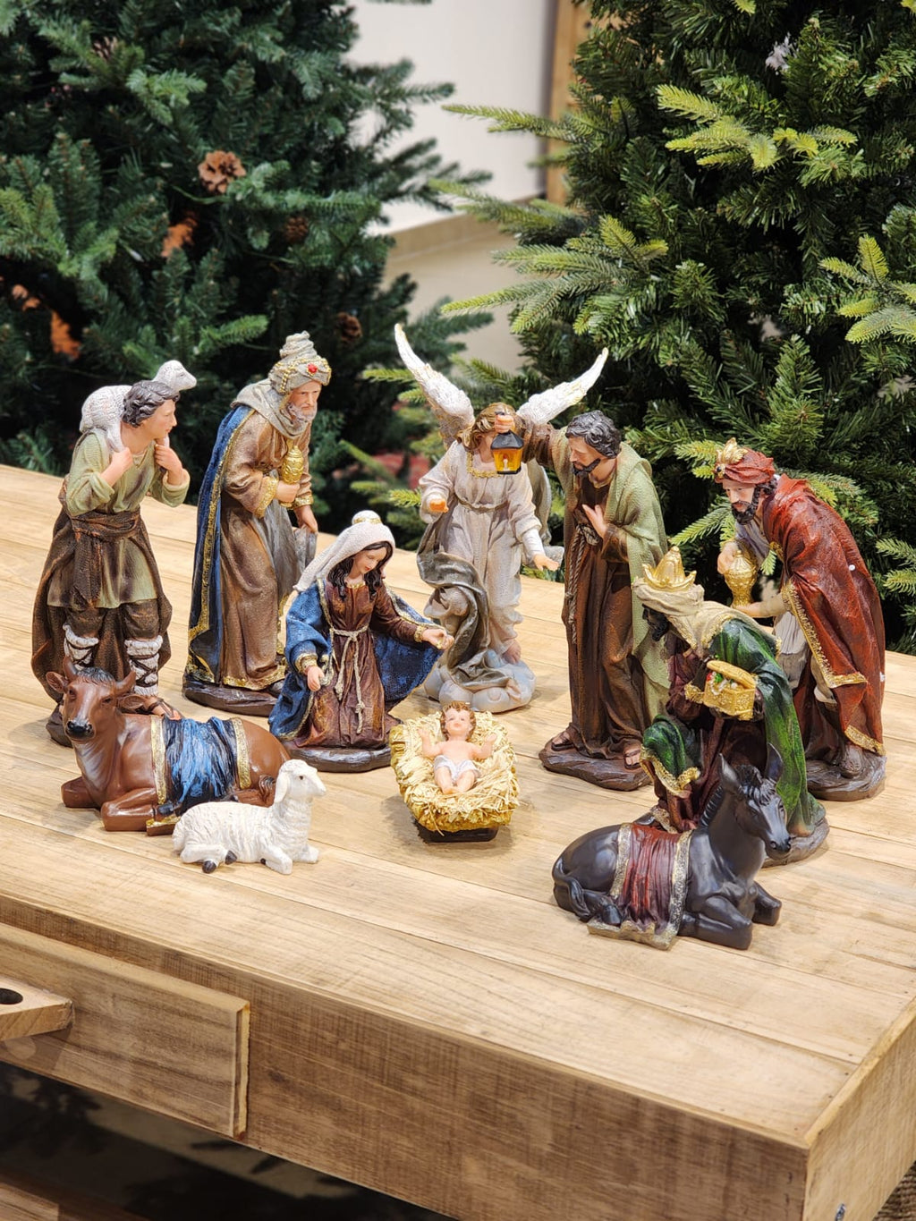 PRESÉPIO DE RESINA LUXO 11 PÇS